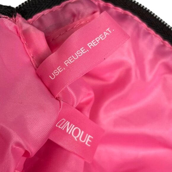 Clinique Make Up Bag Pink Orange Excellent Condition - Picture 9 of 10